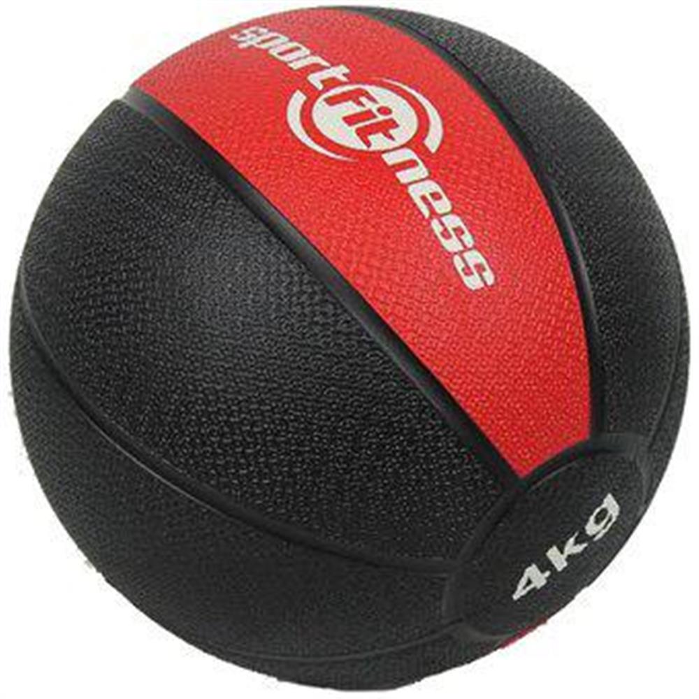 BALON MEDICINAL 4KG NEGRO/ROJO SPORT FITNESS