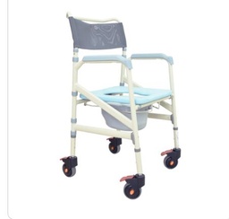 [KP2-6543CR-AL19] SILLA SANITARIA CON RUEDAS EN ALUMINIO