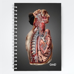 [GMD-NB-07] CUADERNO ARGOLLADO GMD VISTA LATERAL ANATOMIA VINTAGE 
