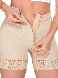 [STA-3722L] PANTY SHORT EN FAJA CON CREMALLERA BEIGE M&amp;D T:L