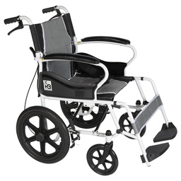 [KB01432RF-MP23] SILLA DE RUEDAS DE TRANSPORTE ACERO APOYA BRAZOS FIJO KB IMPOR